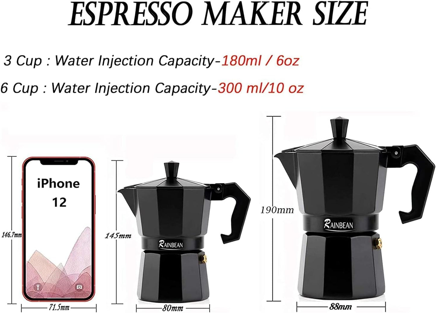 Cafetera Moka italiana de aluminio, cafetera Espresso, percolador