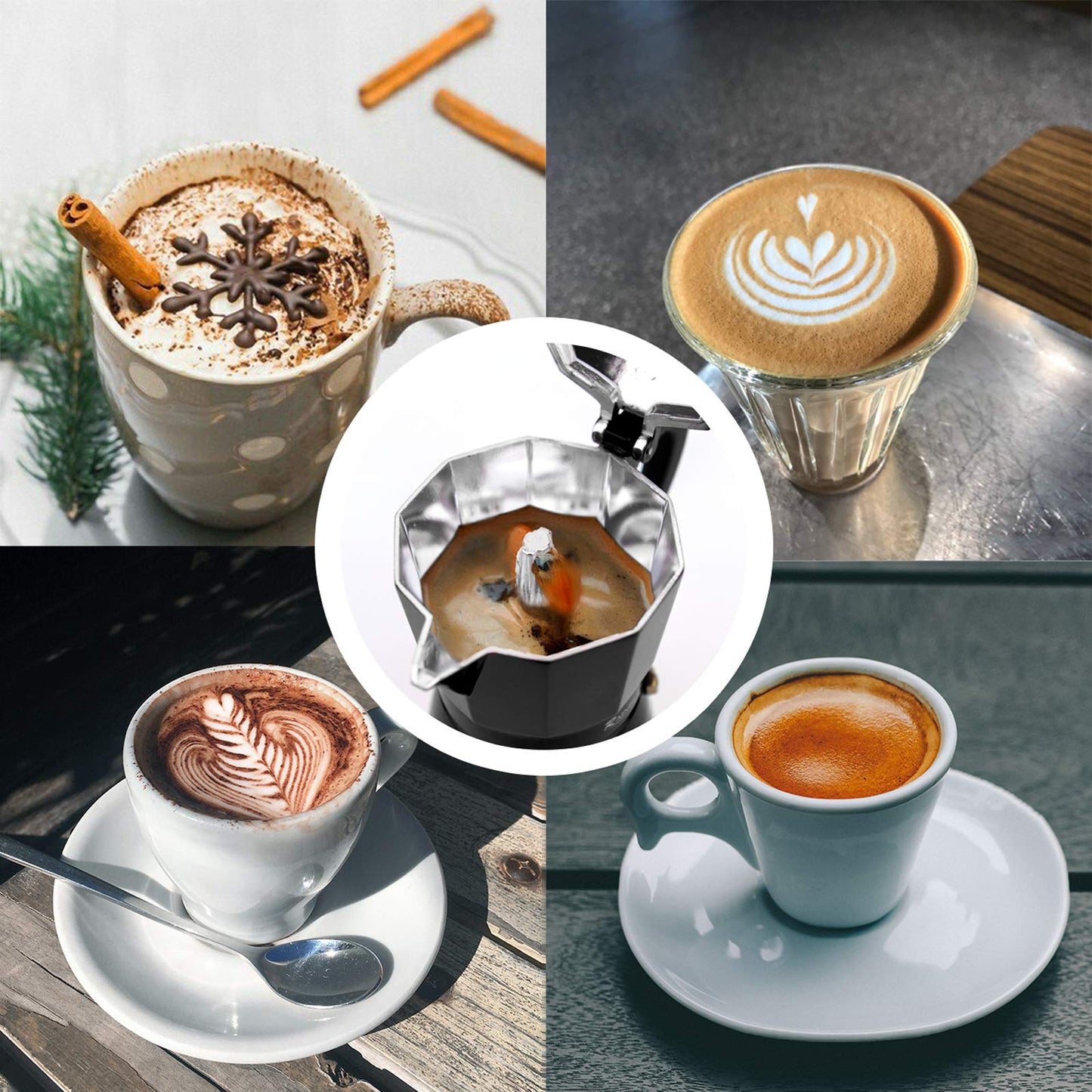 Cafetera Moka italiana de aluminio, cafetera Espresso, percolador