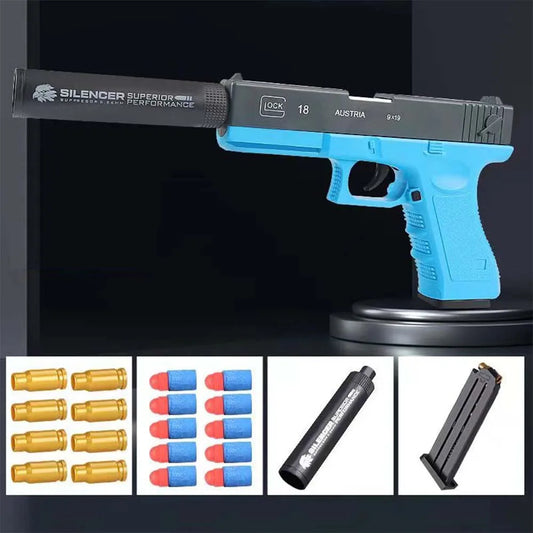 Pistola de juguete segura para niños, pistola de juguete de bala suave expulsora