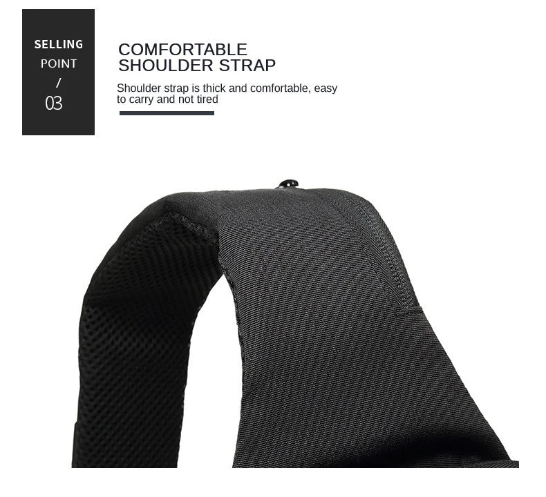 SWISS nuevo bolso de pecho informal para hombre, bolso de hombro impermeable deportivo, bolso cruzado antirrobo, bolso USB de Color sólido a la moda, bolso bandolera