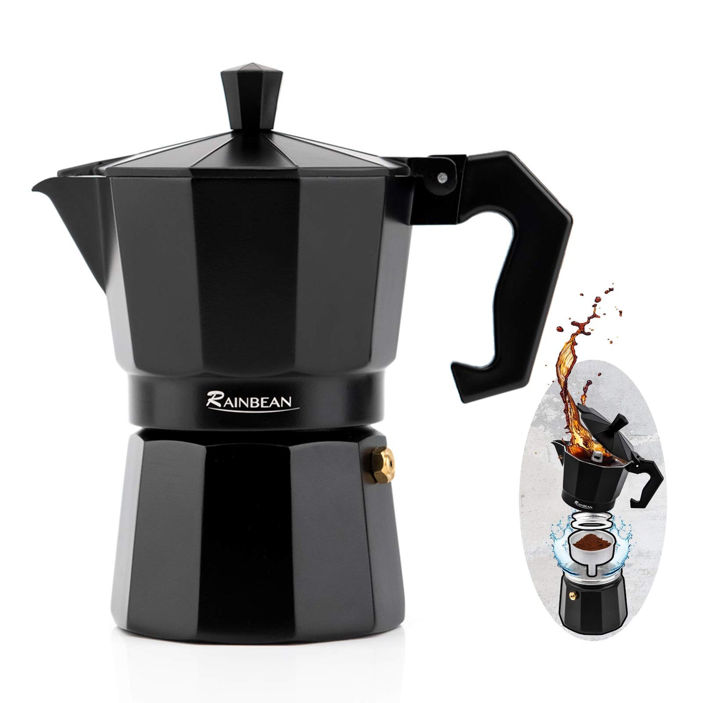 Cafetera Moka italiana de aluminio, cafetera Espresso, percolador