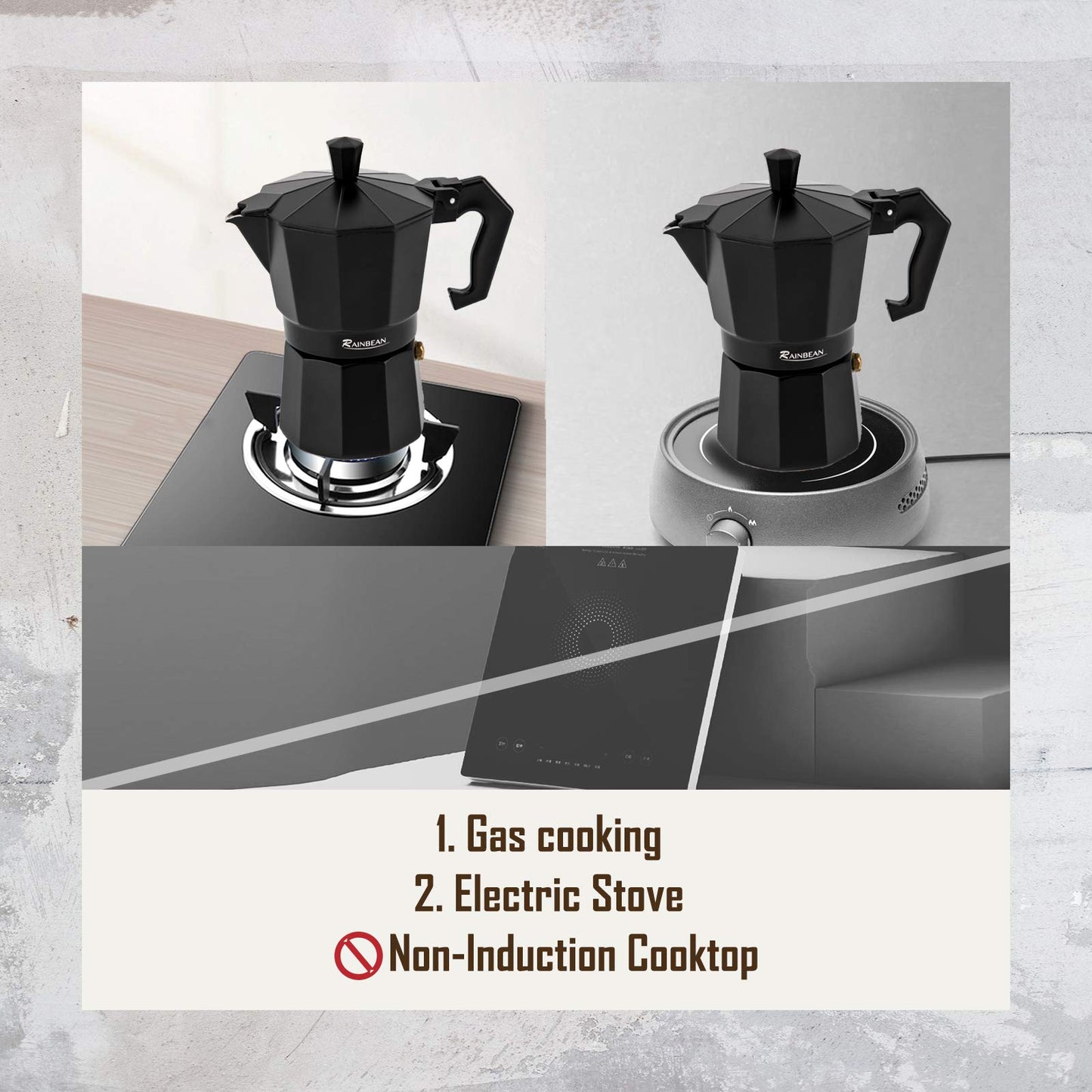 Cafetera Moka italiana de aluminio, cafetera Espresso, percolador