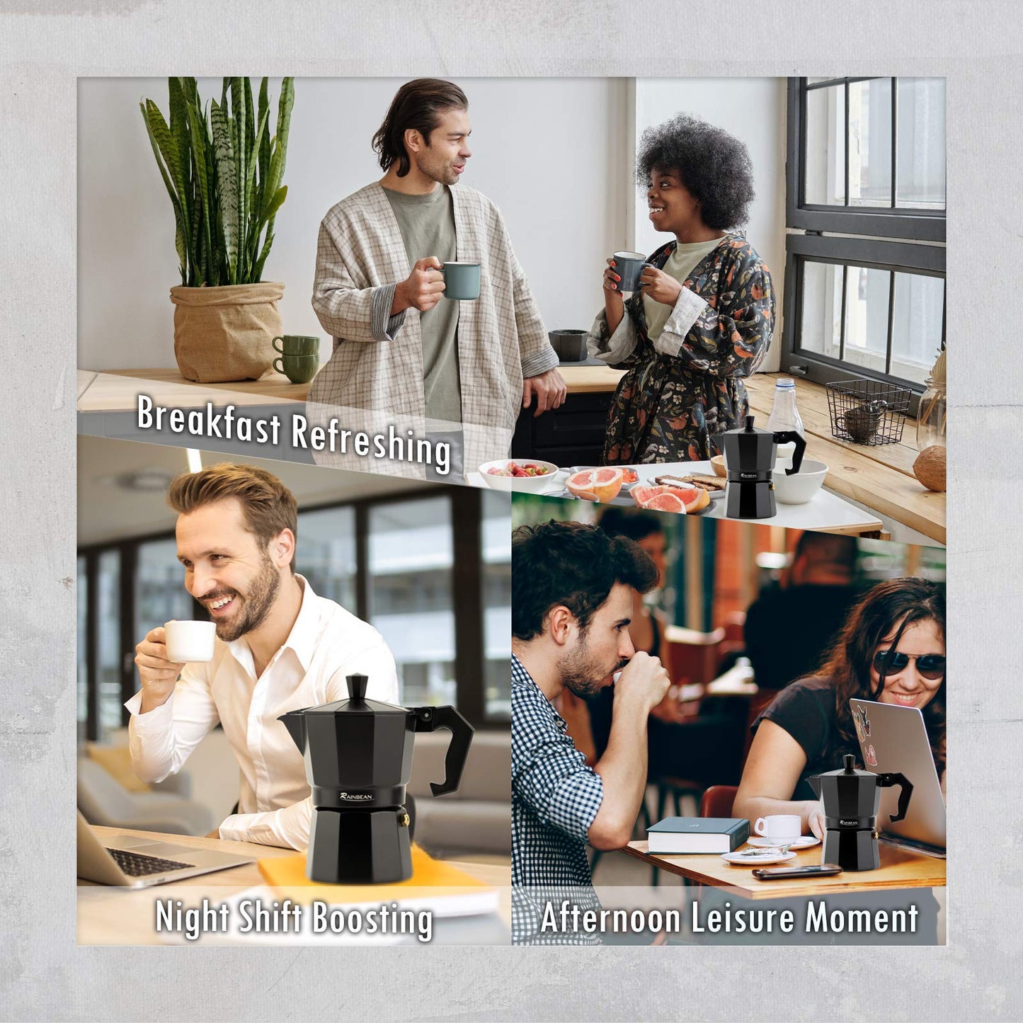 Cafetera Moka italiana de aluminio, cafetera Espresso, percolador